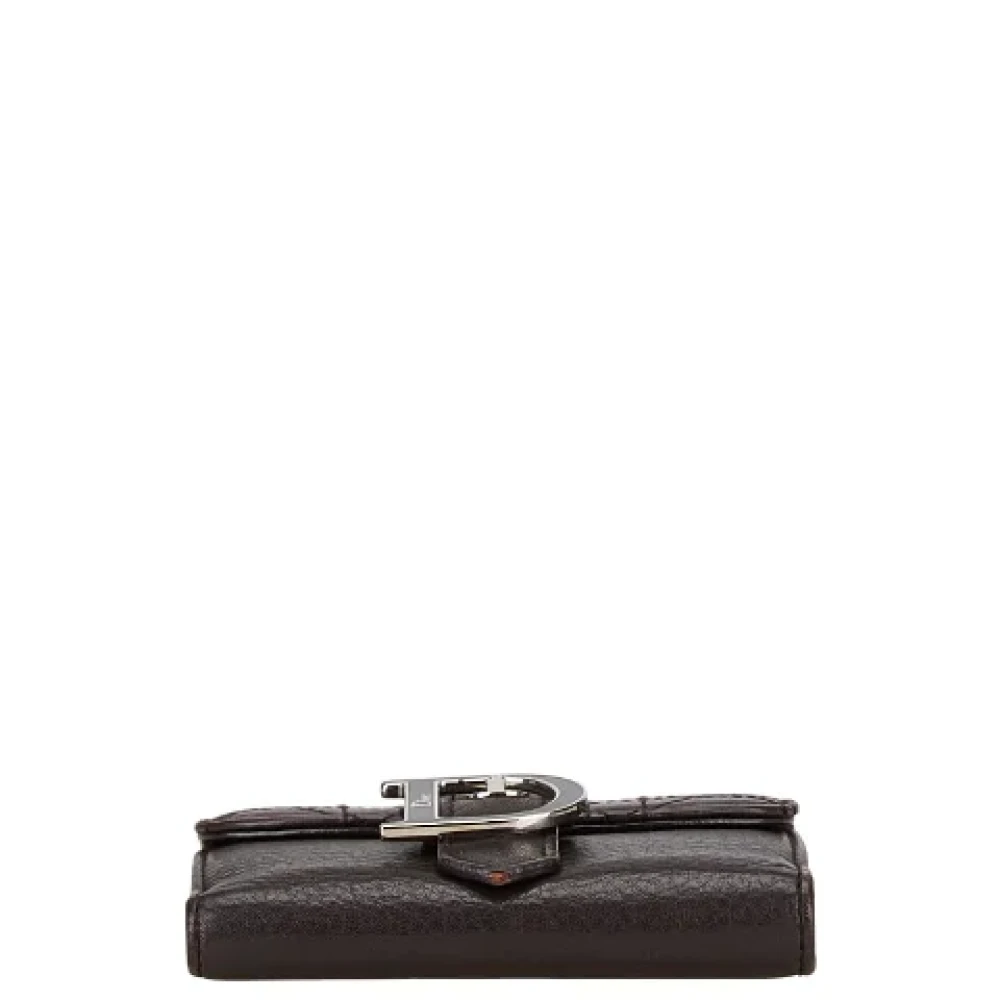 Dior Vintage Pre-owned Leather wallets Brown Dames