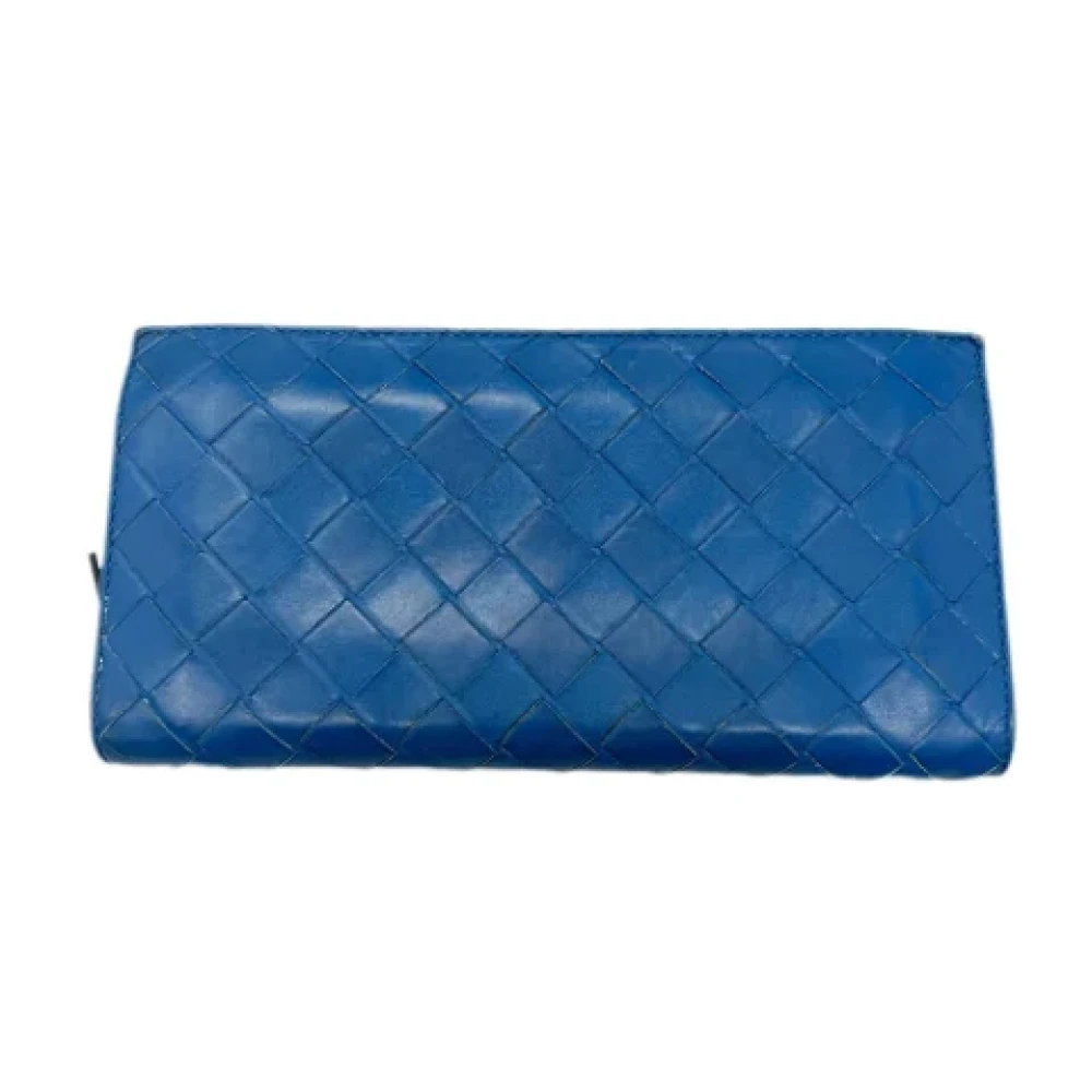 Bottega Veneta Vintage Pre-owned Leather wallets Blue Heren