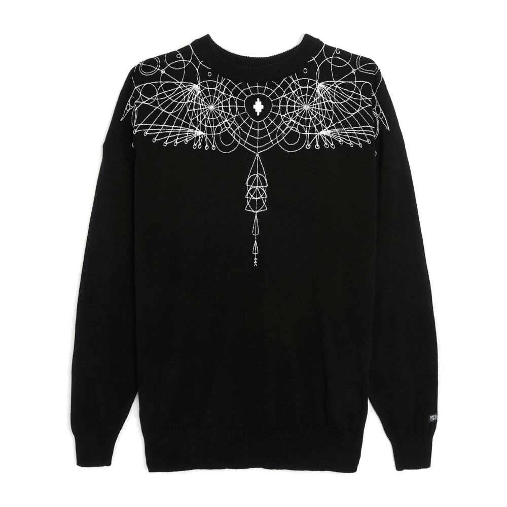 Maglione Nero con Logo per Uomo Marcelo Burlon Pullover Miinto