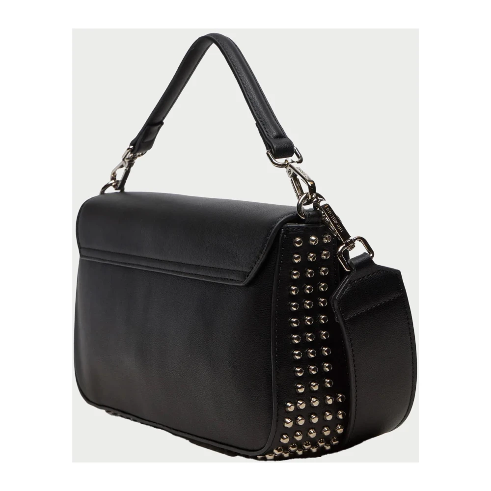 John Richmond Zwarte Eco-lederen Studs Schoudertas Black Dames