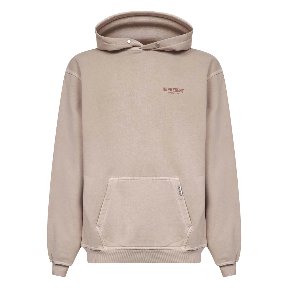 Represent Men's Mauve Club Hooded Sweater In Dusty