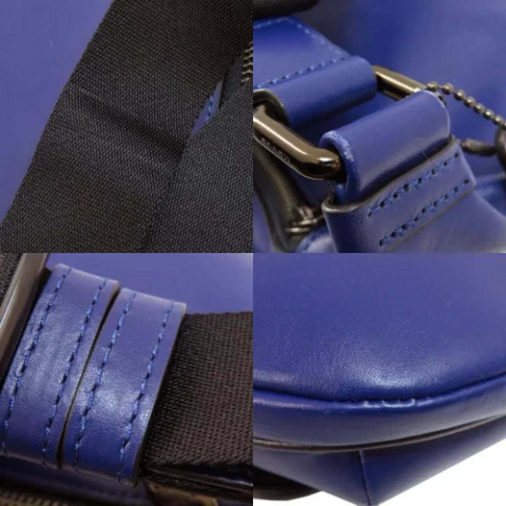 Coach Pre-owned Leather crossbody-bags Blue Dames