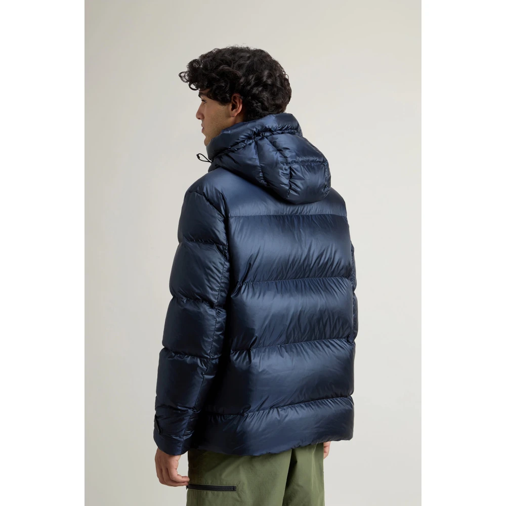 Woolrich Pertex Quantum Gewatteerde Eendendonsjas Blue Heren