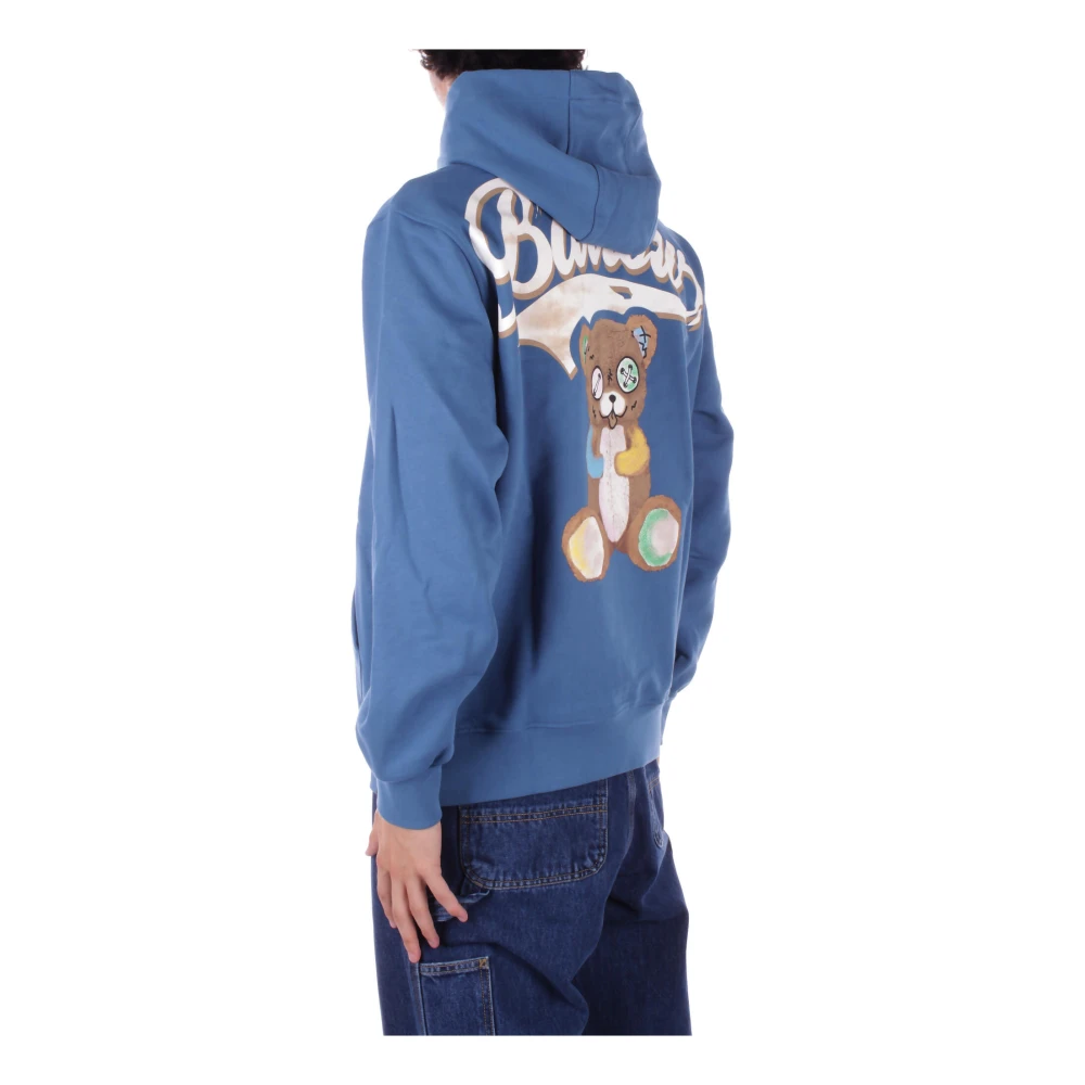 Barrow Logo Hoodie met Unieke Zak Blue Heren