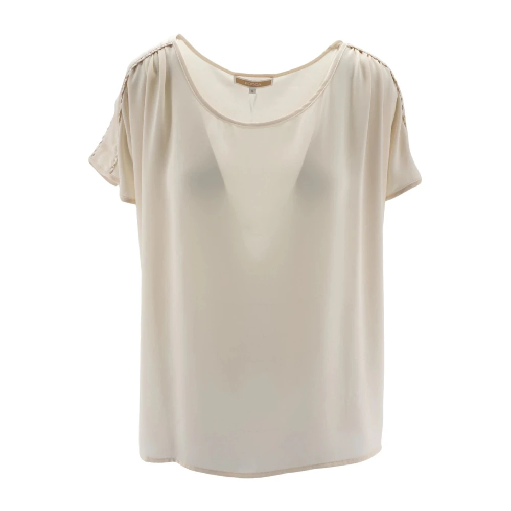 Kocca Korte Mouw Blouse Beige Dames