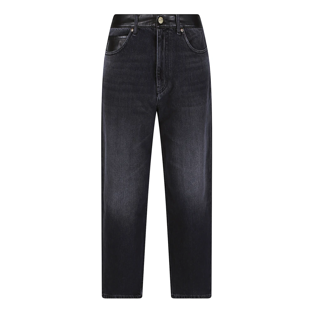 Pinko Black Estelle Egg Jeans - Female - Straight Fit Jeans - W29 - Jeans