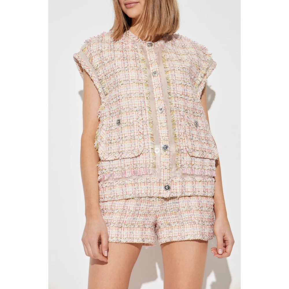 Versace Tweed Vest Pink Dames
