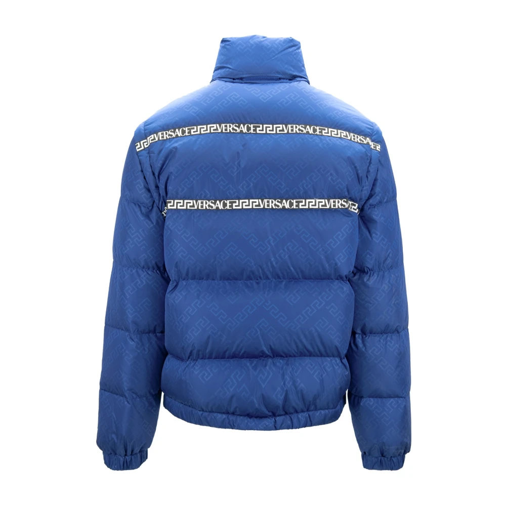 Versace Heren rits gewatteerde jas Blue Heren