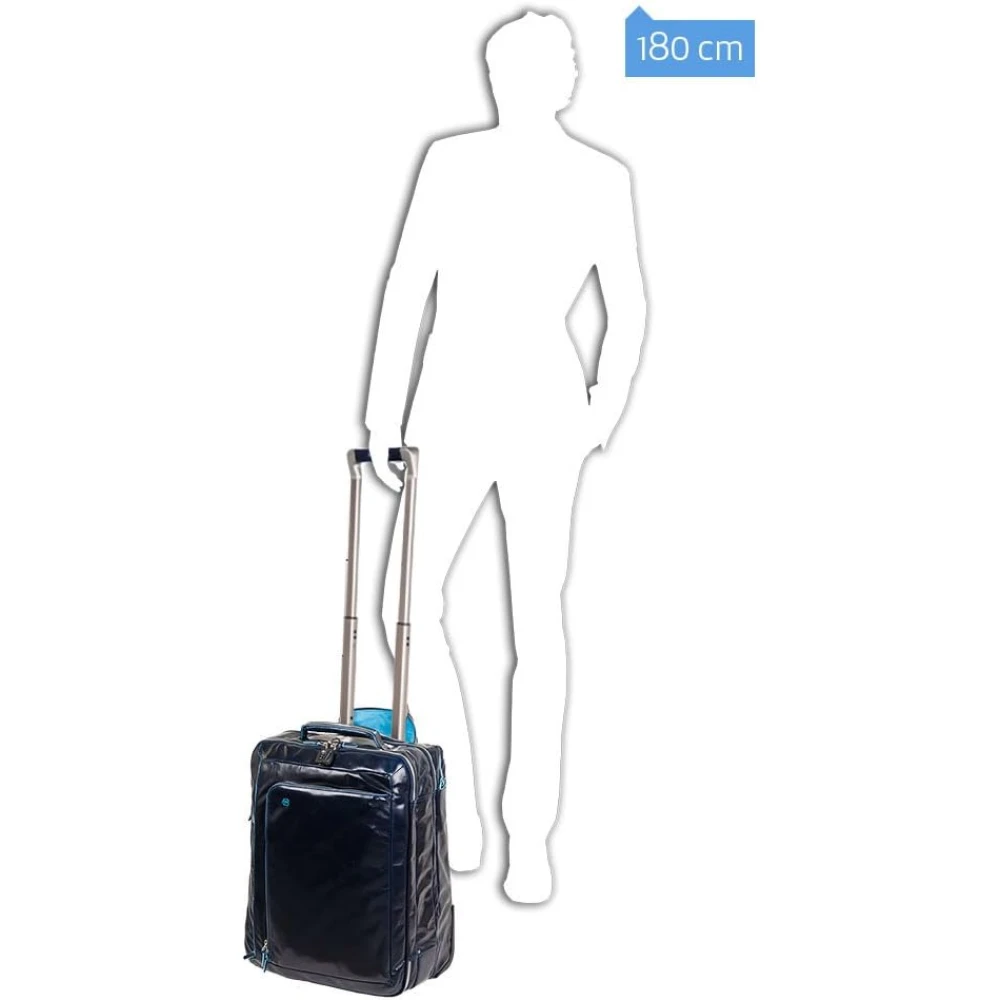 Piquadro Blauw Vierkant Koffer Blue Unisex