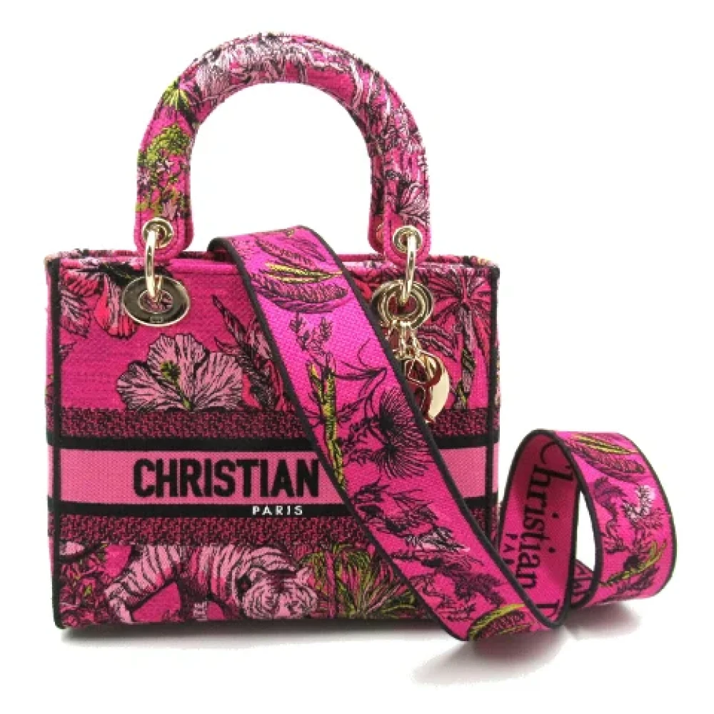 Dior Vintage Pre-owned Canvas totes Pink Dames