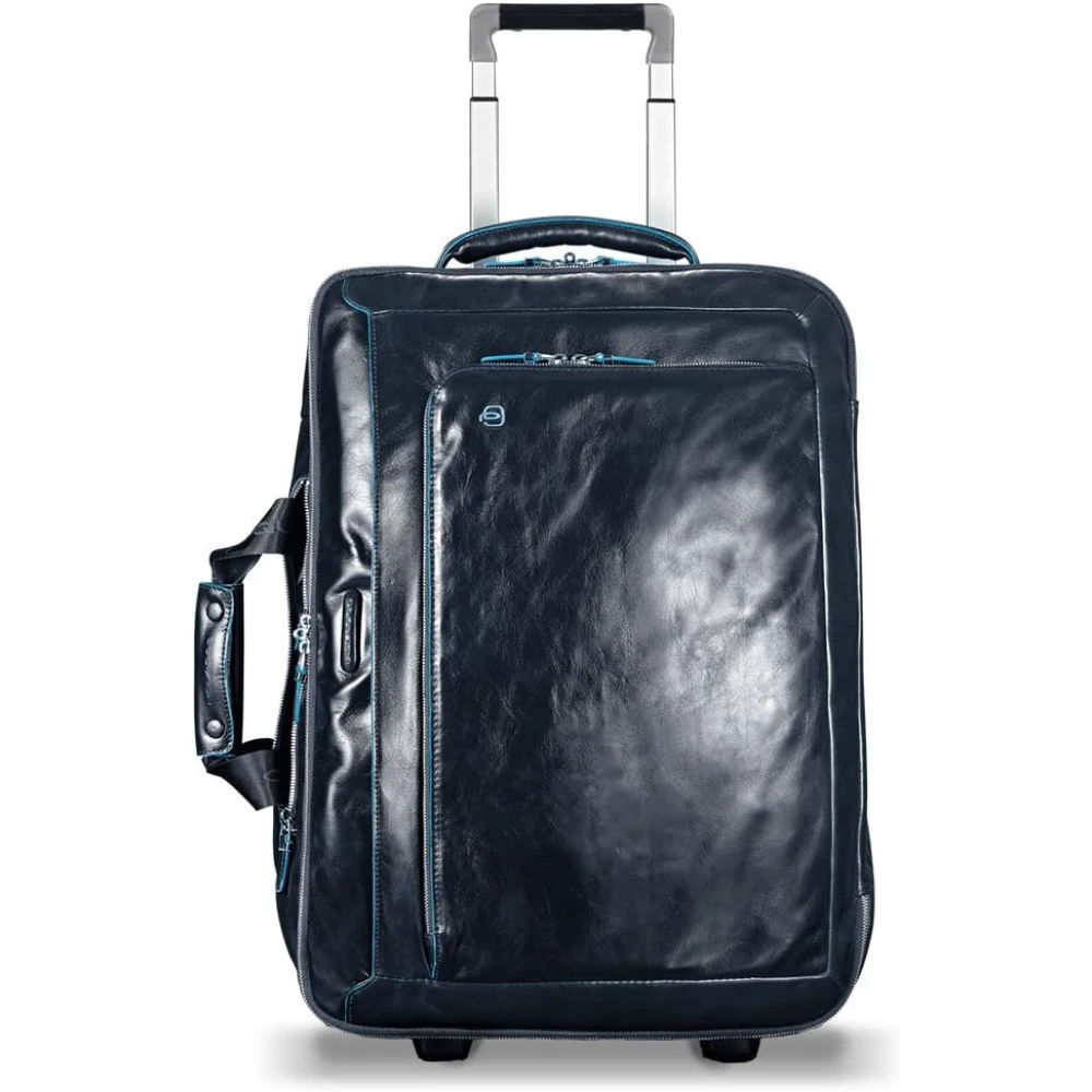 Piquadro Blauw Vierkant Koffer Blue Unisex