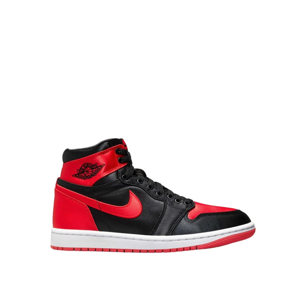 Nike Jordan 1 Retro High Satin Sneakers Red, Herr