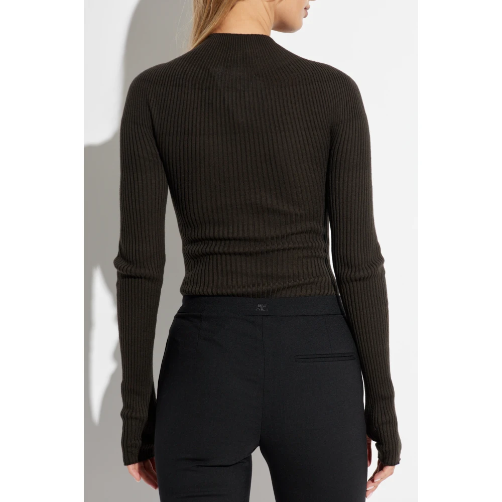 Courrèges Lichaam met logo Gray Dames