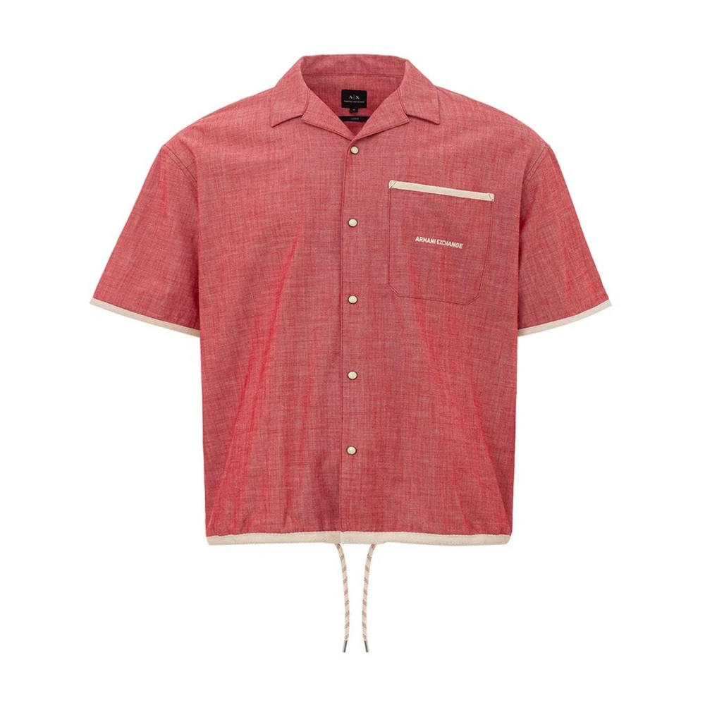 Armani Exchange Rode Katoenen Overhemd Red Heren