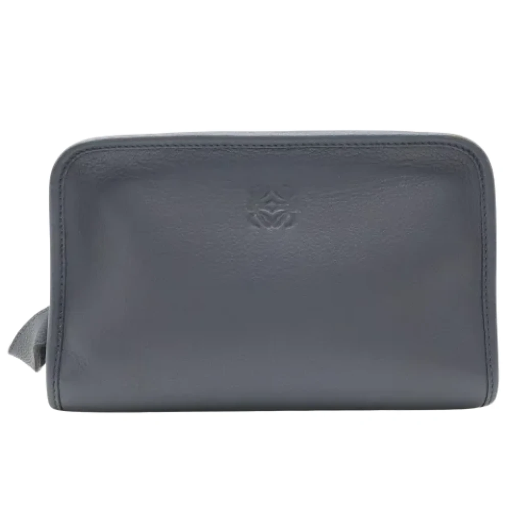 Loewe Pre-owned Leather clutches Blue Dames