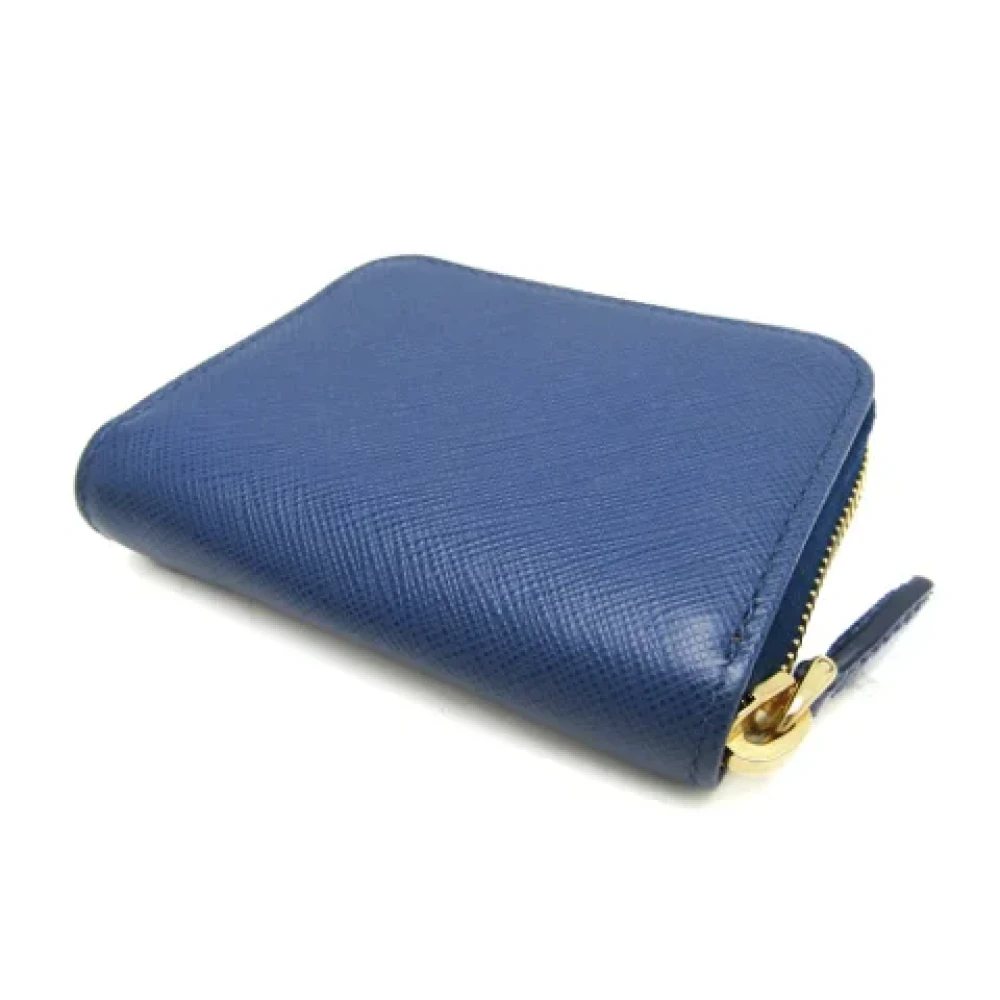 Prada Vintage Pre-owned Leather wallets Blue Dames