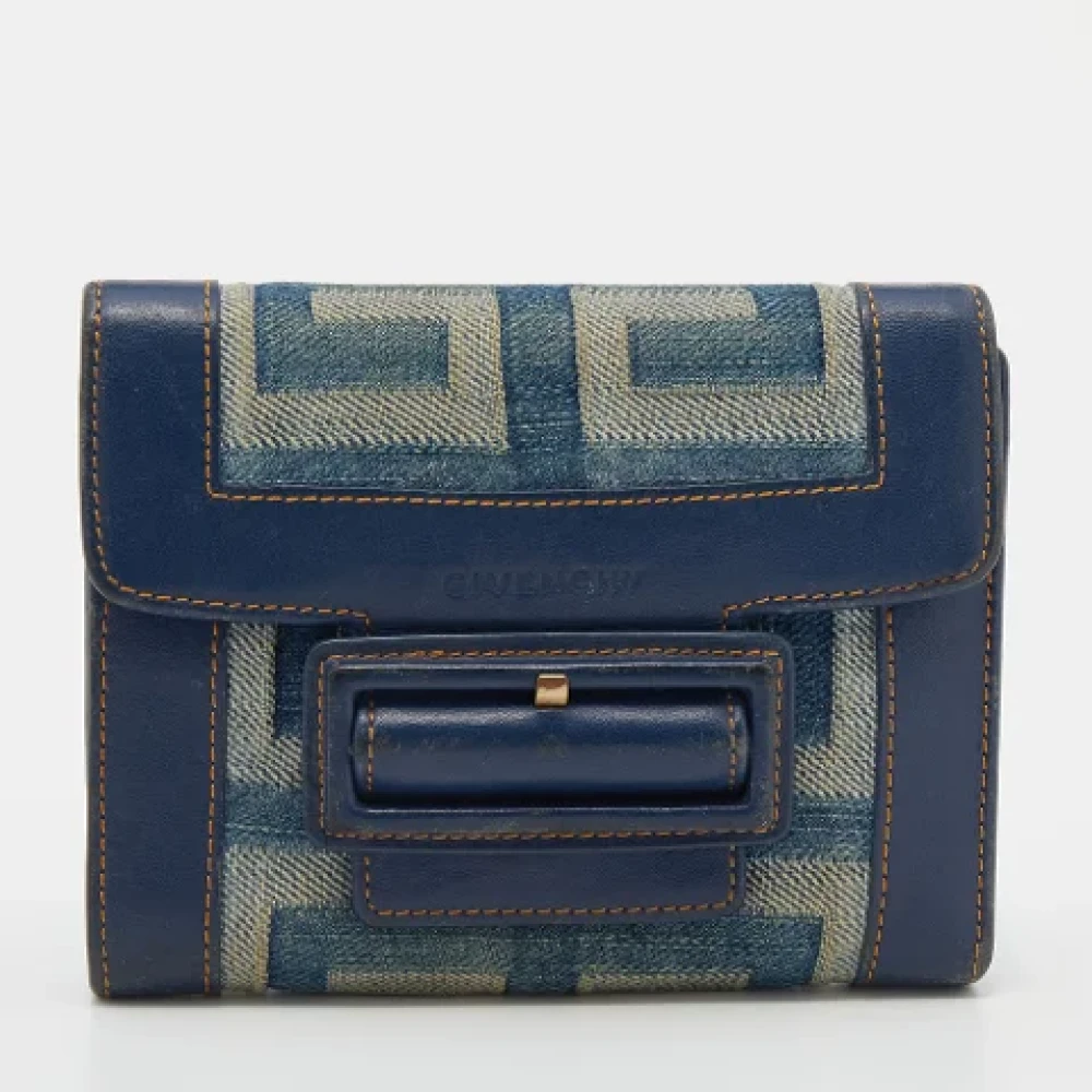 Givenchy Pre-owned Leather wallets Blue Dames