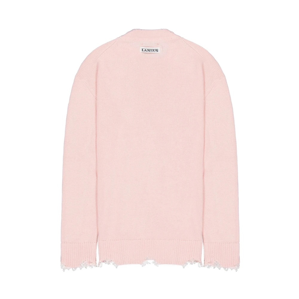 Laneus Roze Crew Neck Sweater Pink Heren