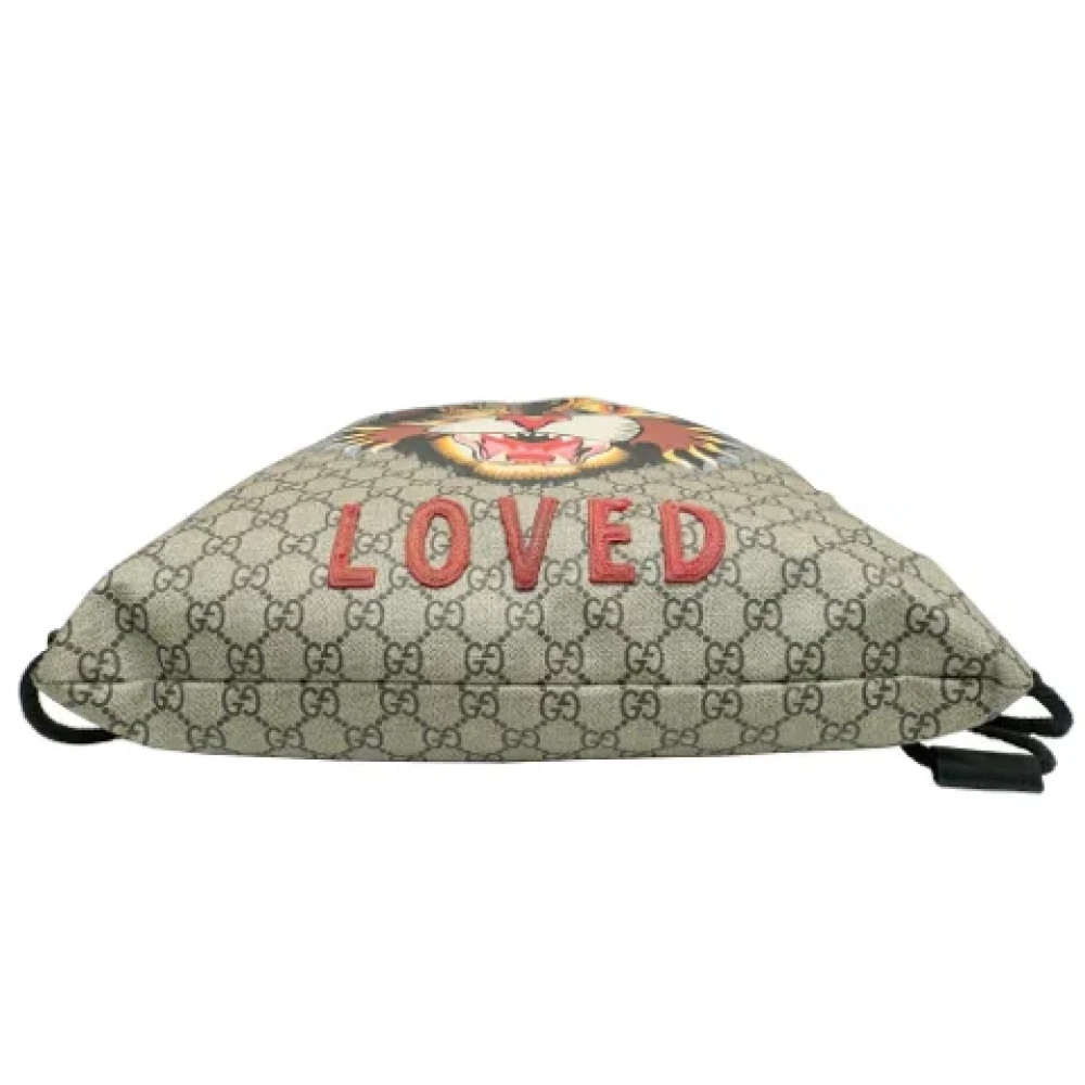 Gucci Vintage Pre-owned Cashmere backpacks Beige Dames
