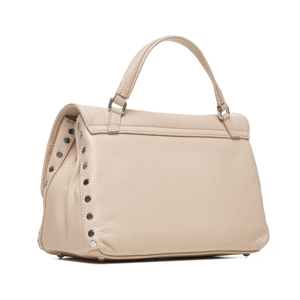 Zanellato Roze Leren Postina Tas Beige Dames