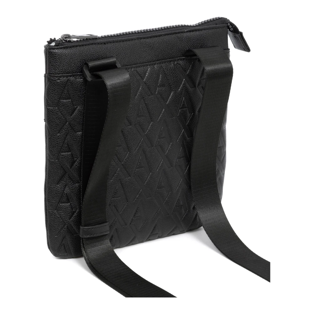 Armani Exchange Logo Crossbody Tas met Verstelbare Band Black Heren
