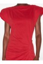red-shoulder-padded-dress
