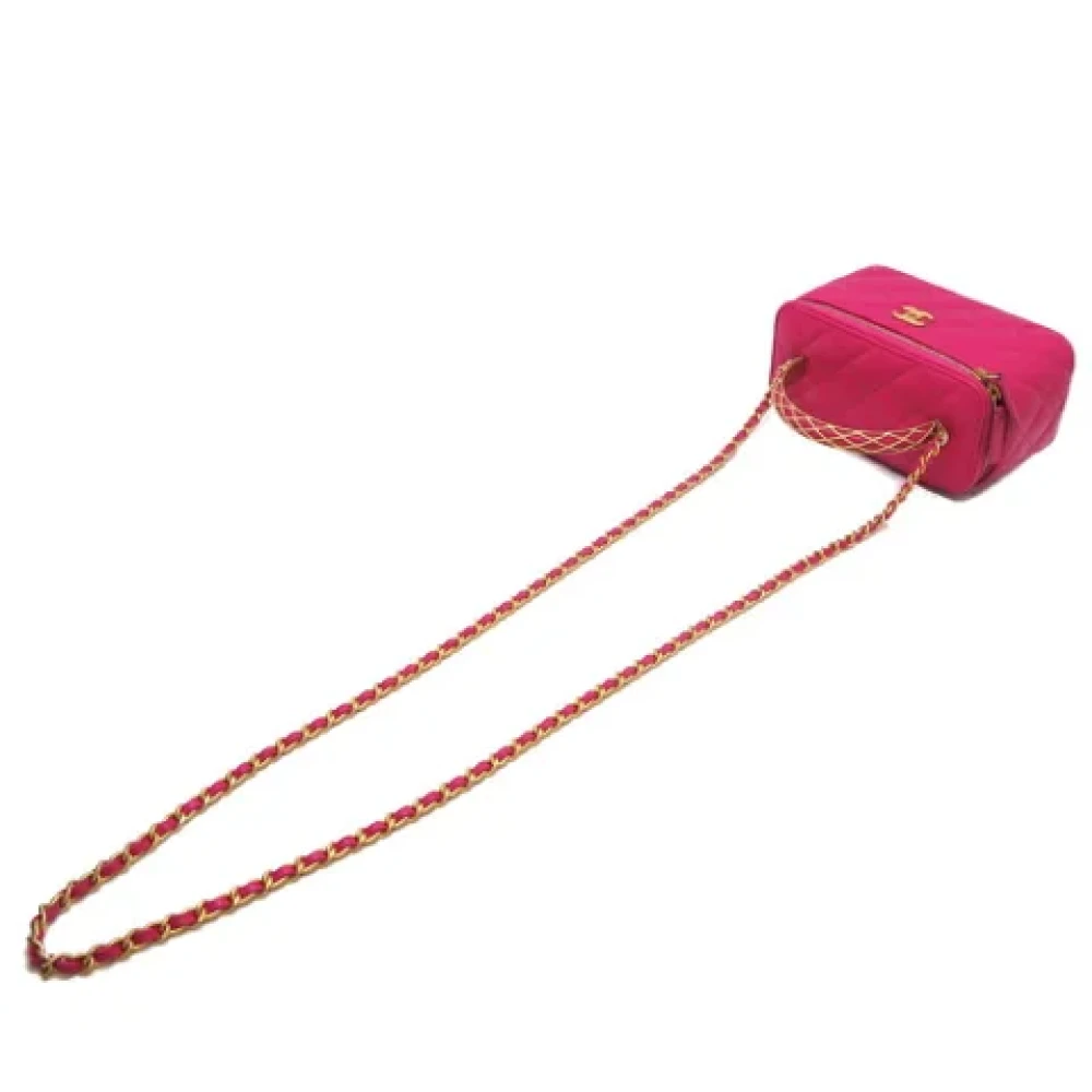 Chanel Vintage Pre-owned Leather handbags Pink Dames