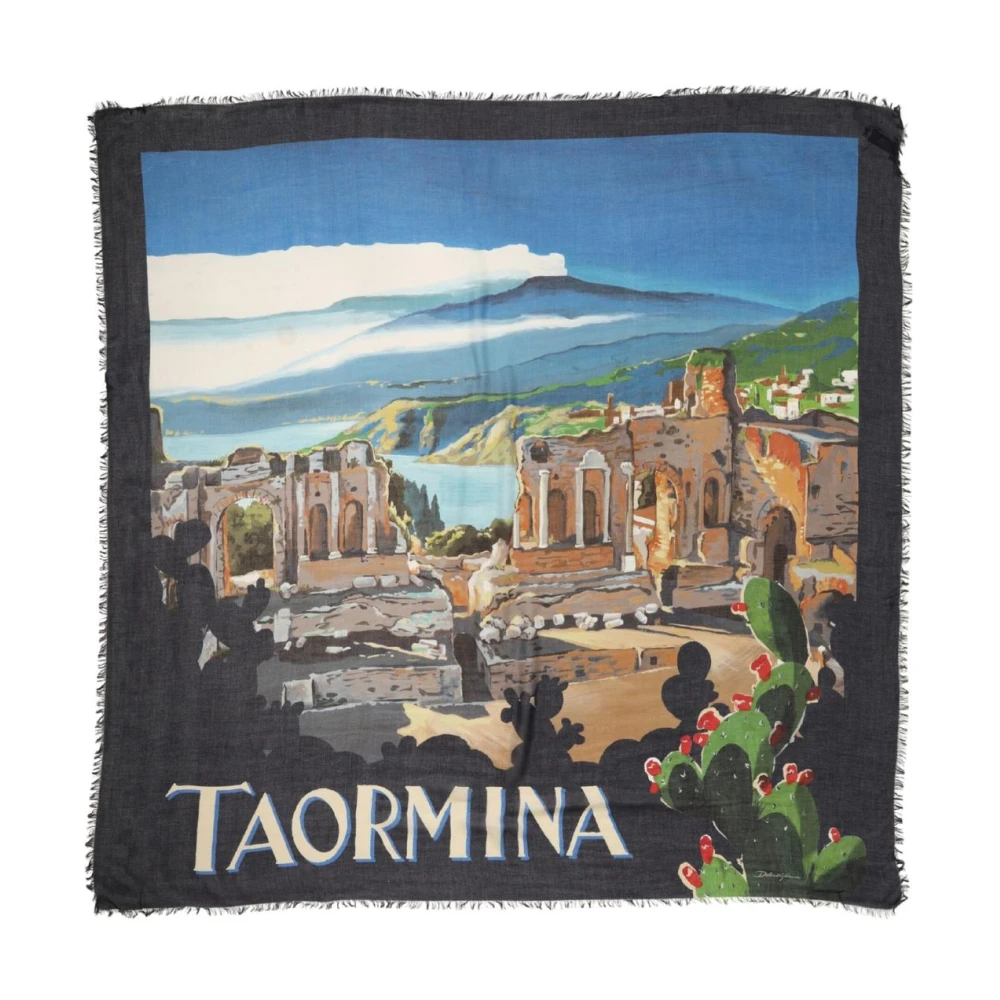 Dolce & Gabbana Men's Multicolor Scarves, One Size, Taormina Modal Shawl