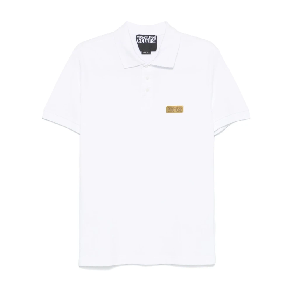 Versace Jeans Couture Witte Button-Up T-shirts en Polos White Heren