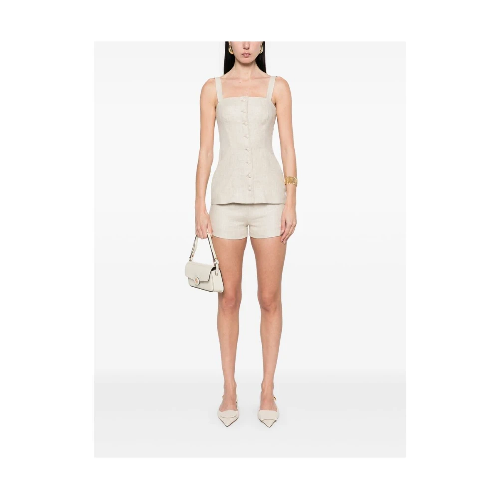 Faithfull the Brand Beige Waistcoat met materialen Beige Dames