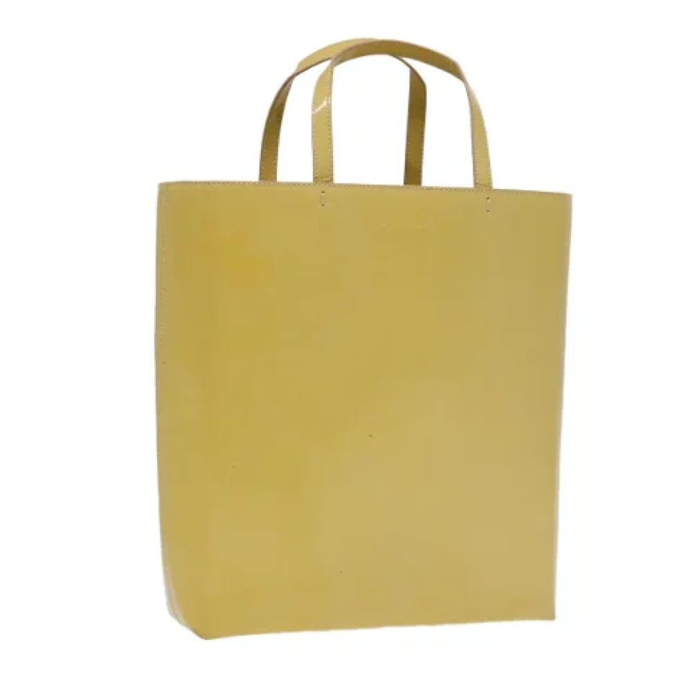 Prada Vintage Pre-owned Coated canvas handbags Yellow Dames