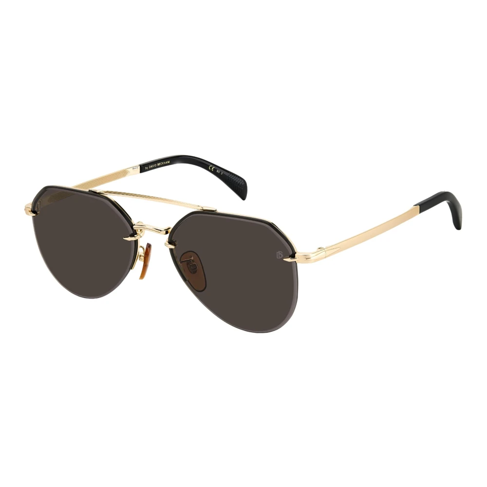 Eyewear By David Beckham Men's Yellow Sunglasses, 59 Mm, Gold/Dark Grey Sungles