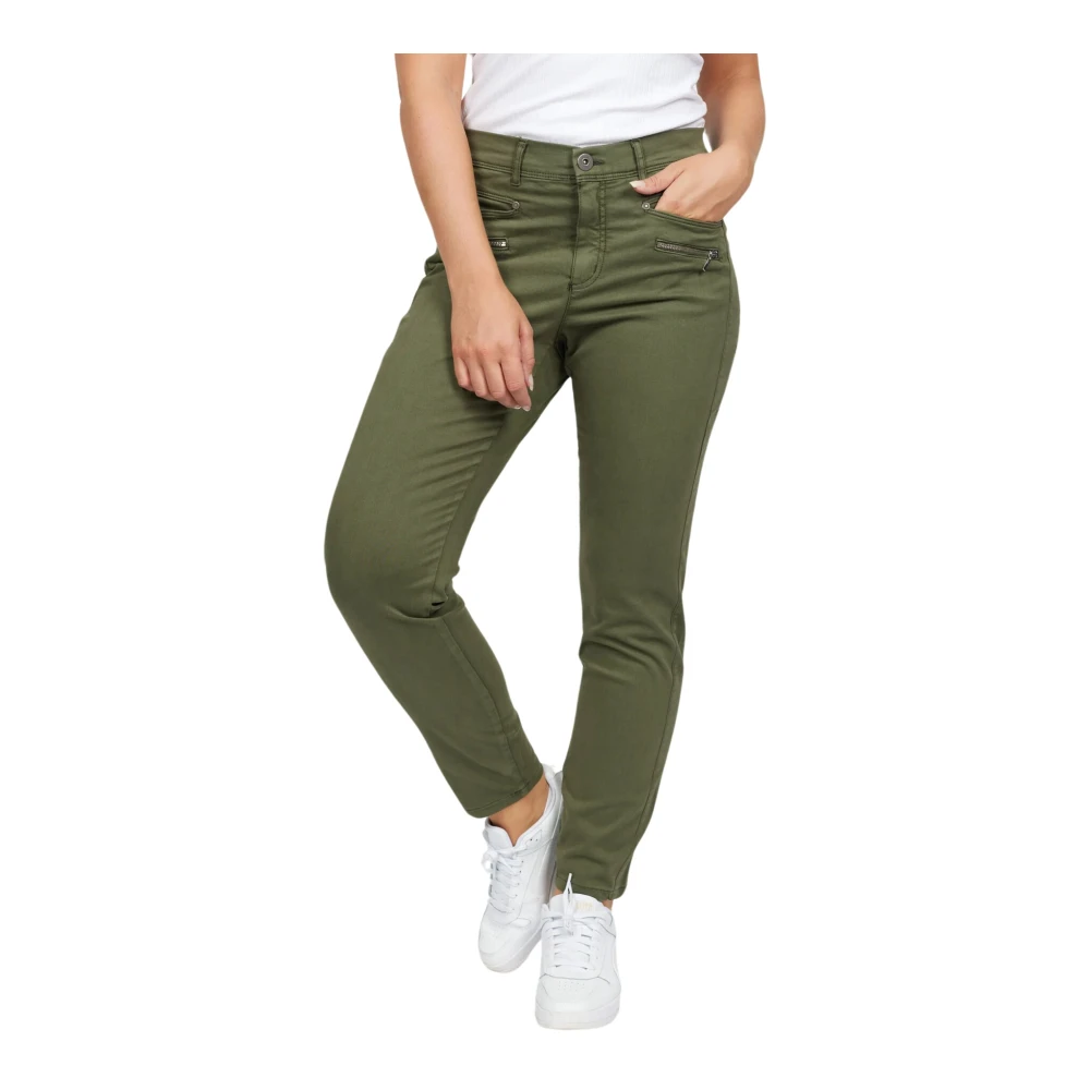 2-Biz Herfstgroene Broek Green Dames