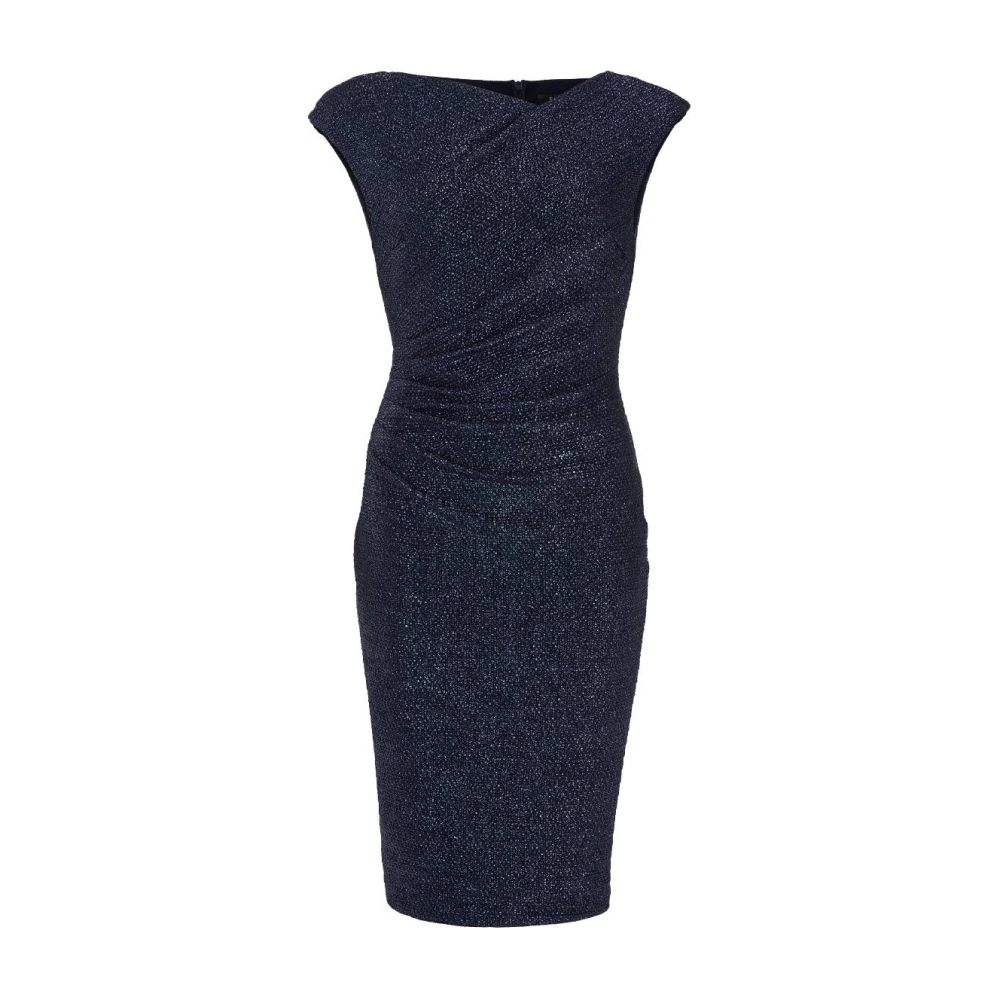Swing Bouclé Draperie Cocktailjurk Blue Dames