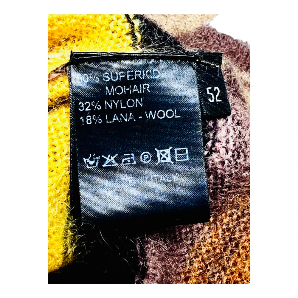 Roberto Collina Gestreepte Mohair Nylon Wol Trui Multicolor Heren