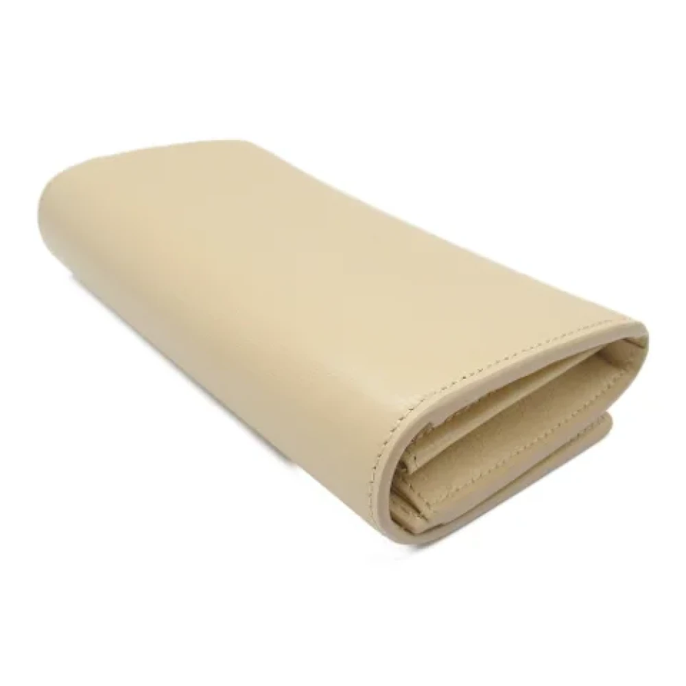Gucci Vintage Pre-owned Leather wallets Beige Dames