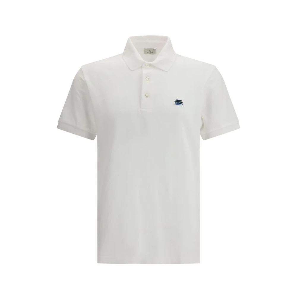 Etro Homme Blanc Tops, Taille: S Roma Polo