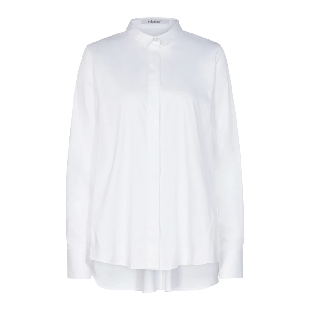 Soluzione Kvinno Vit Blusar & Skjortor Dam, S, Bomull, Bluse