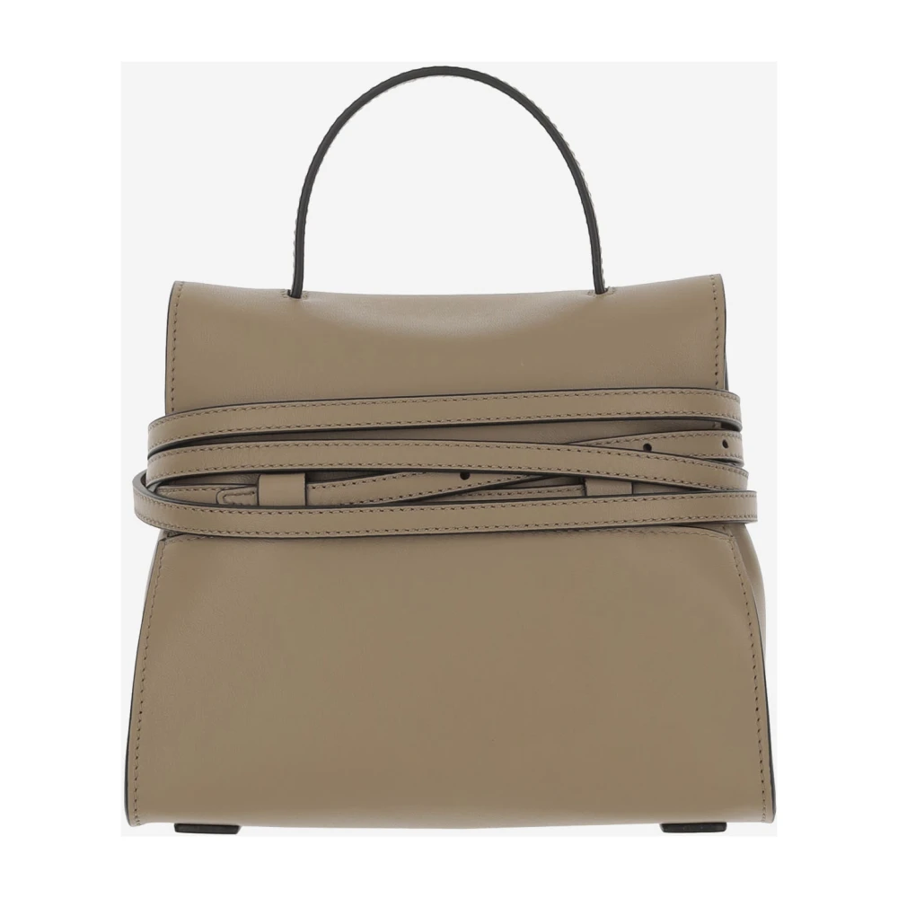 Moschino Schoudertas van schapenleer met klep Beige Dames