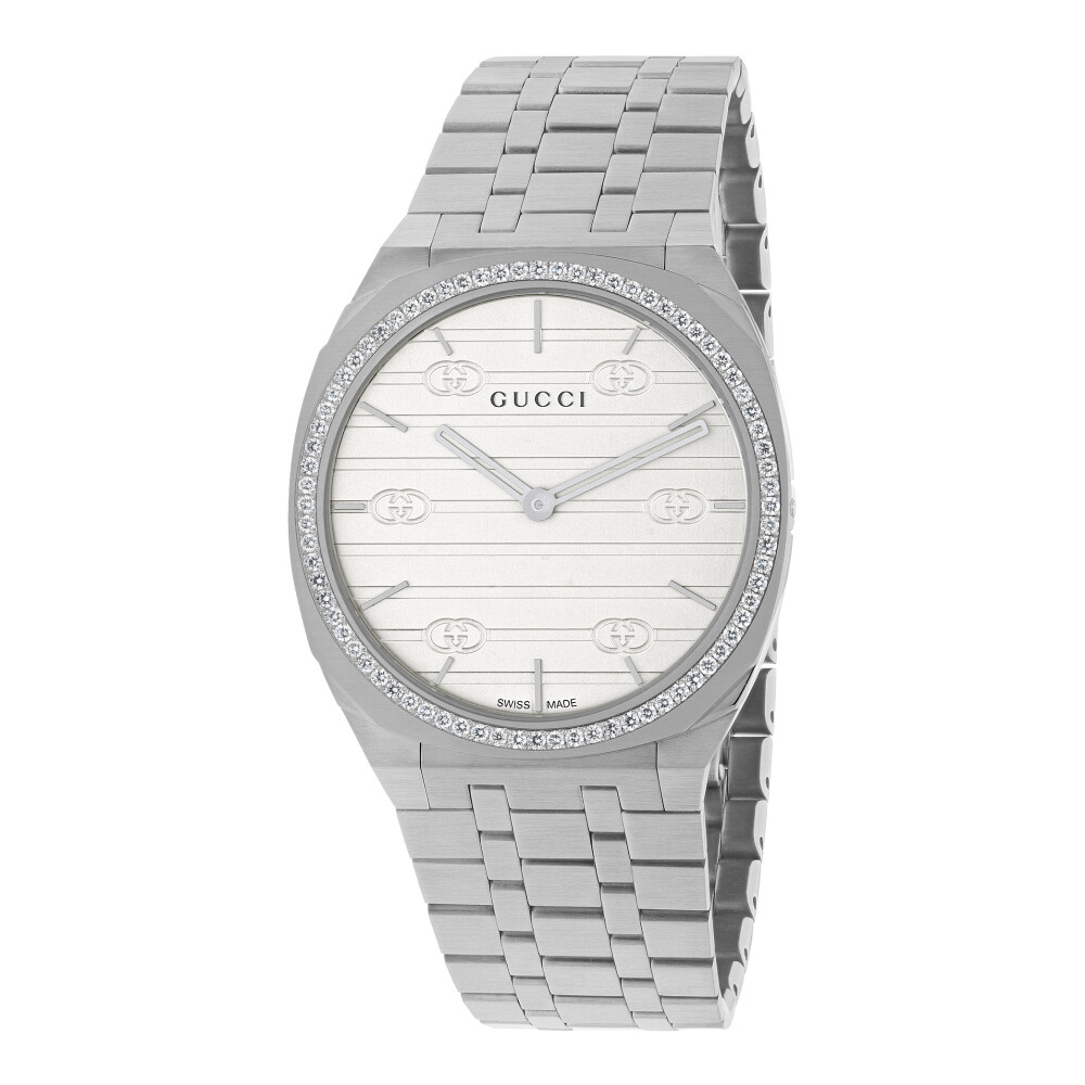 Gucci watch with diamond bezel best sale