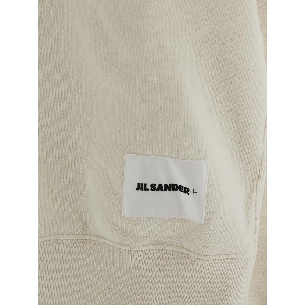 Jil Sander Katoenen Logo Sweatshirt Beige Dames