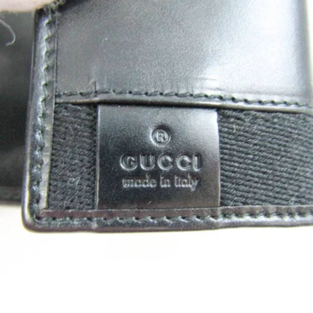 Gucci Vintage Tweedehands Zwart Canvas Gucci Sleutel Etui Black Dames