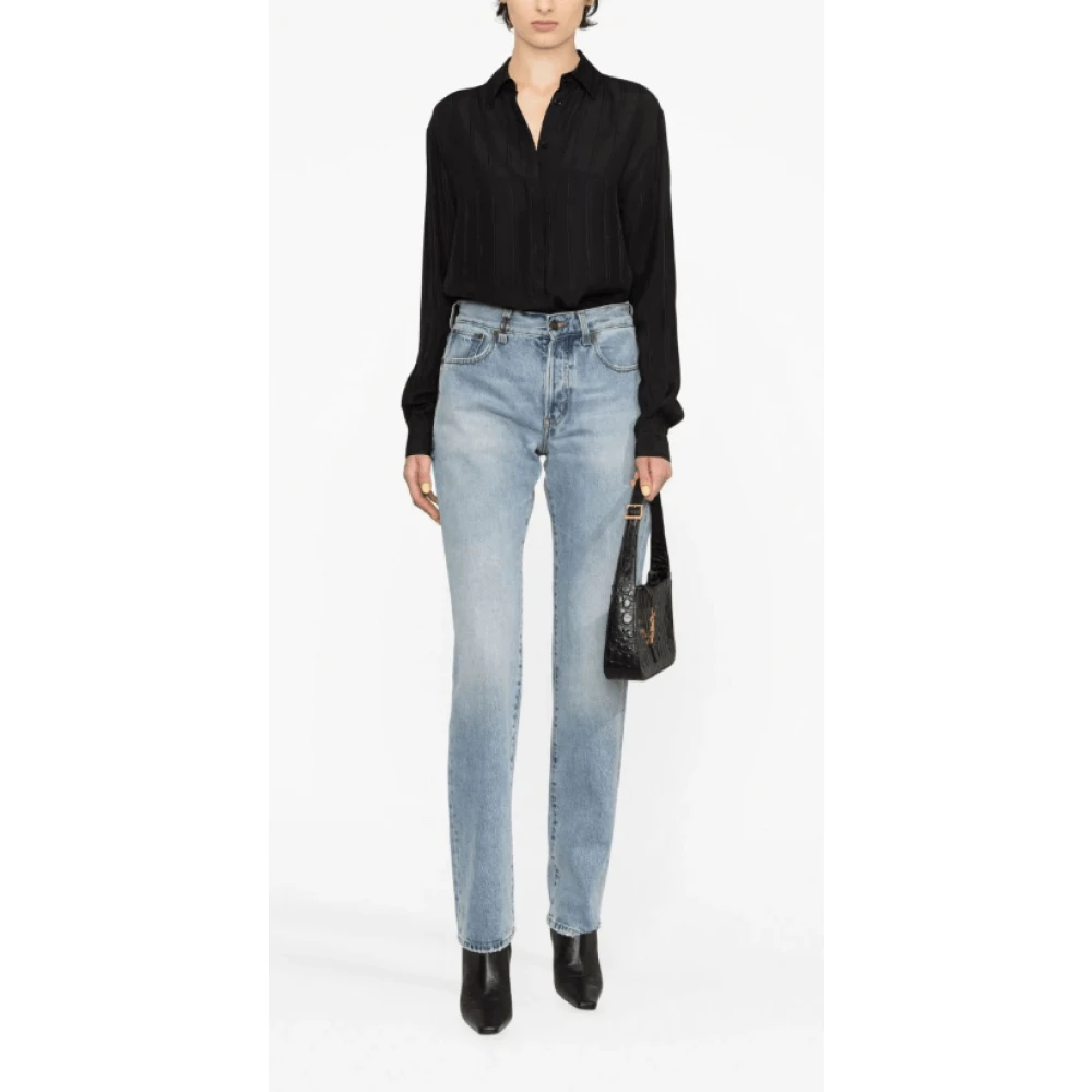 Saint Laurent Cassandre Jeans Blue Dames