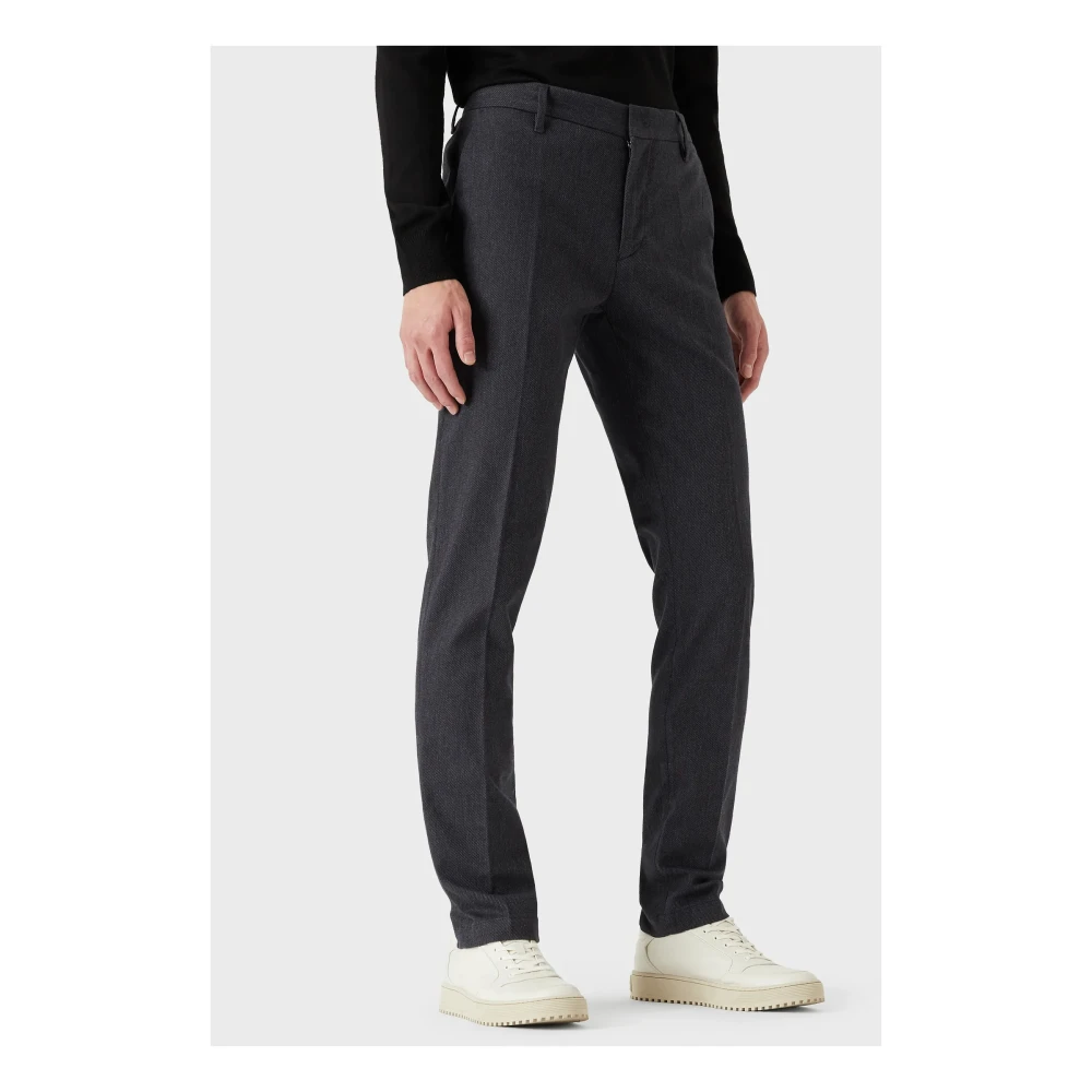 Emporio Armani Diagonale Twill Broek Blue Heren