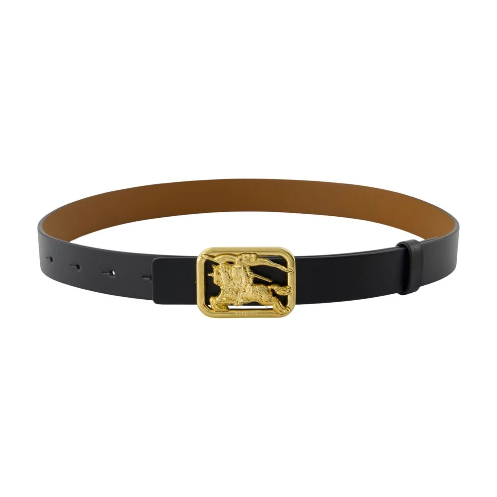 Burberry Women's Black Lb Rider Belt - Belts - S - Accessories