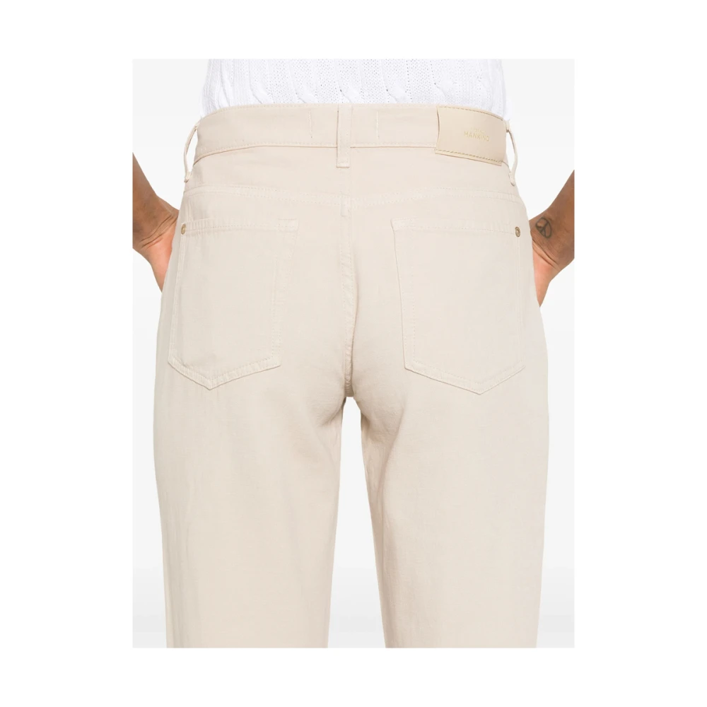 7 For All Mankind Zand Beige Klassieke Vijf Zak Jeans Beige Dames