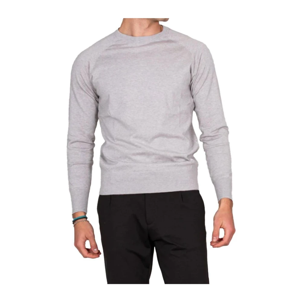 People of Shibuya Grijze Crewneck Sweater met Geribbelde Kraag Gray Heren