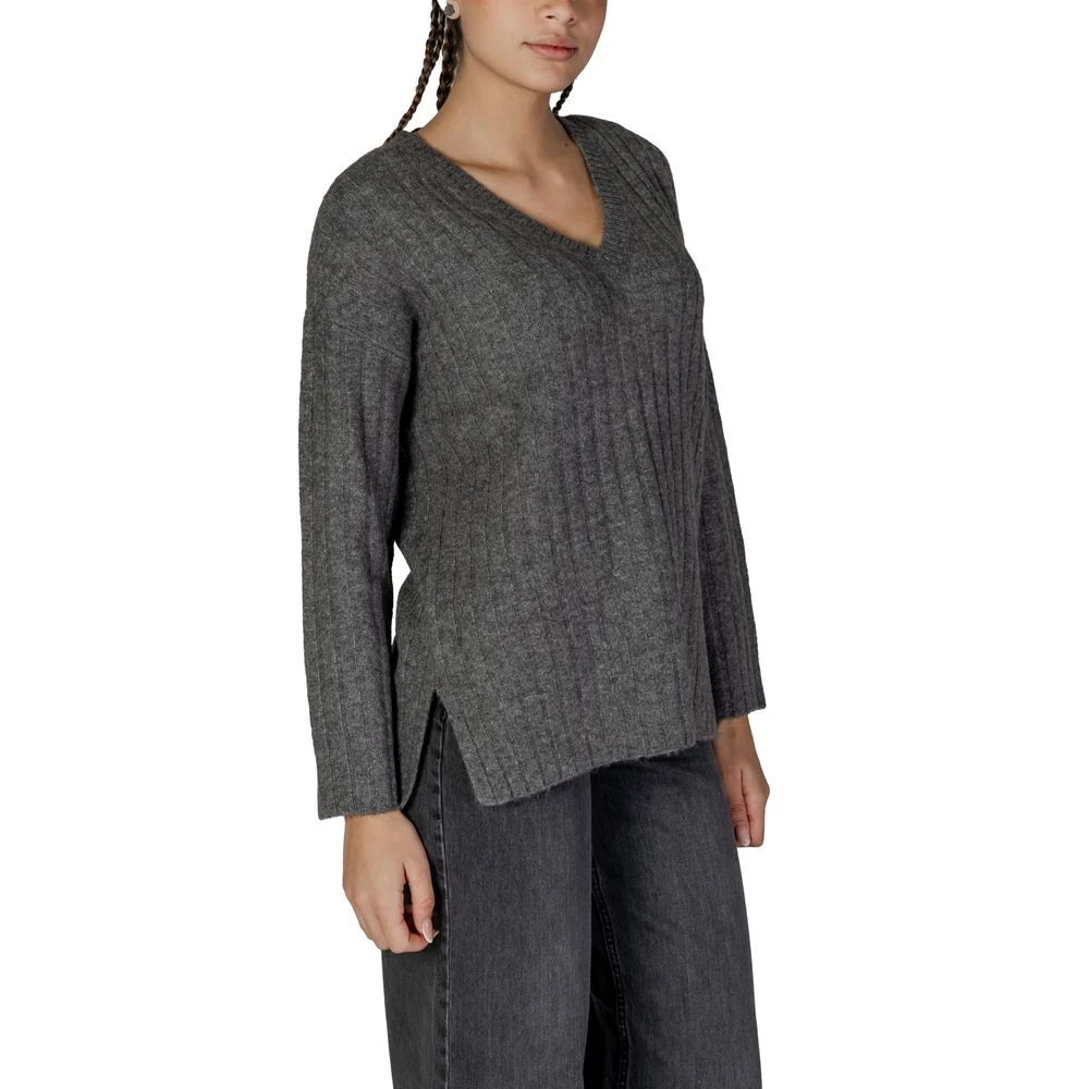 Vila Grijze Acryl Trui Herfst Winter Collectie Gray Dames