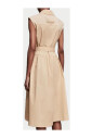 robe-chemise-midi-en-coton-beige