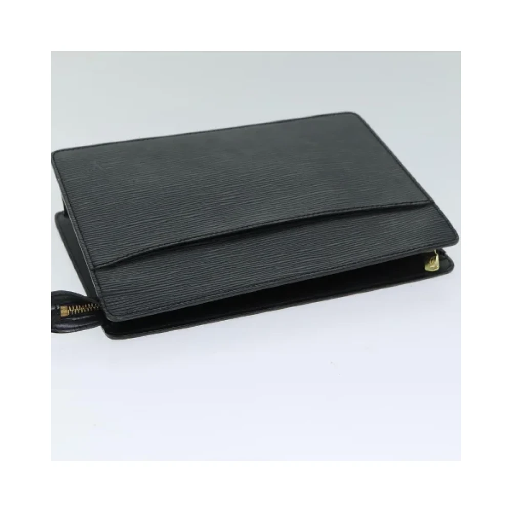 Louis Vuitton Vintage Pre-owned Leather clutches Black Dames
